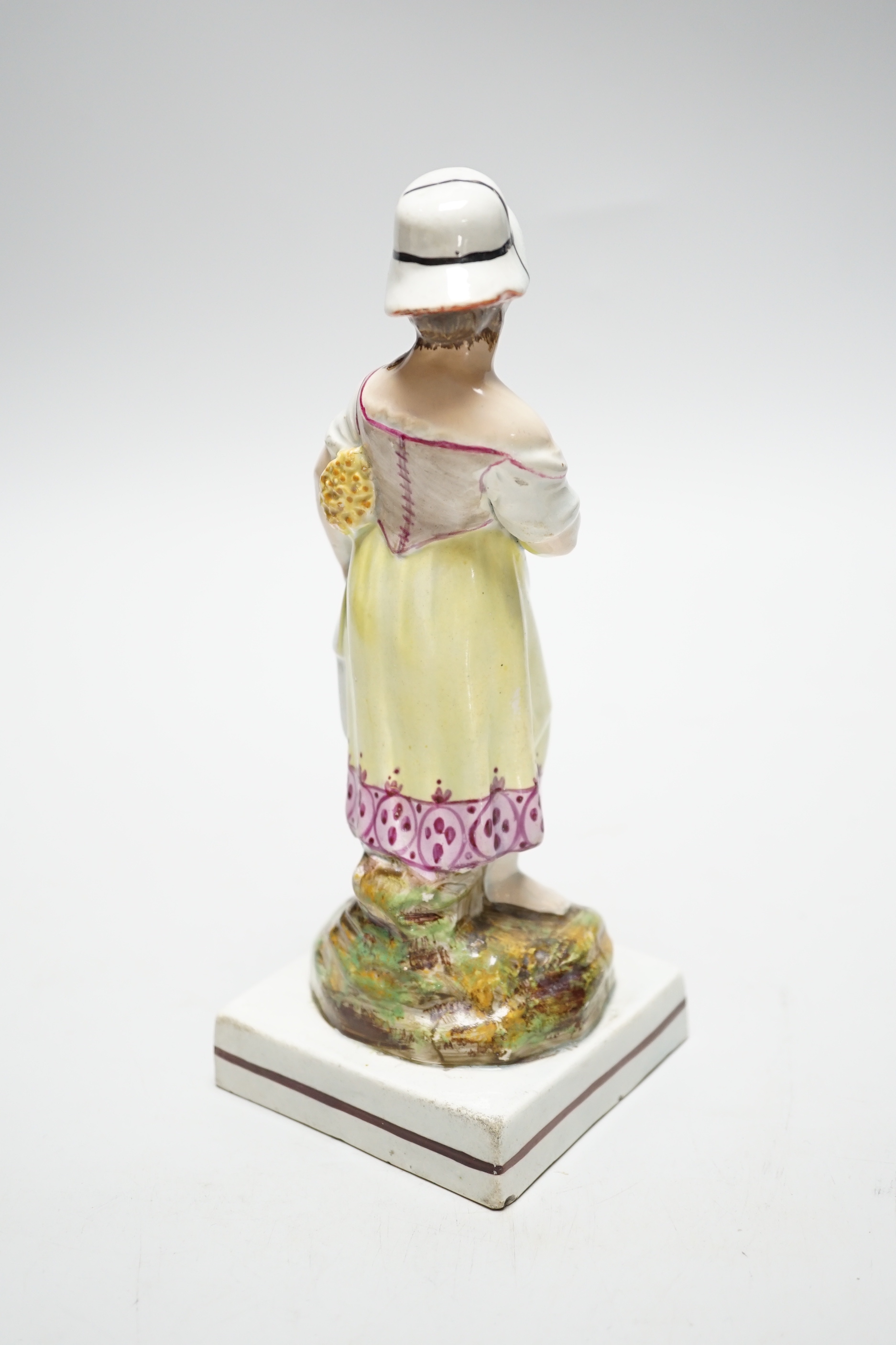 A Staffordshire pearlware figure of Autumn, c.1800-10, 20cm